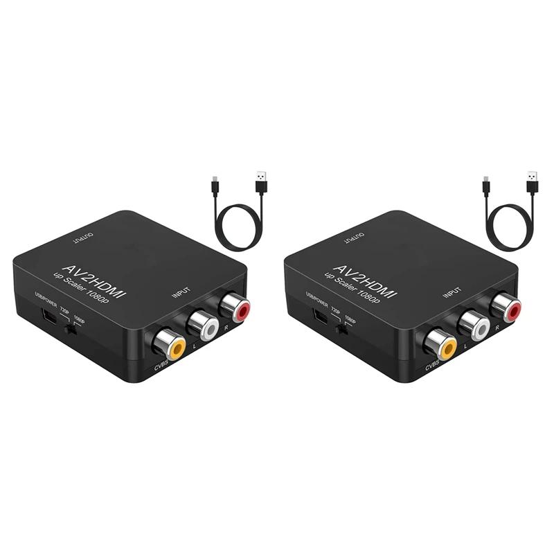 ̴ RCA CVBS    , 2X RCA to AV to , 1080P PAL/NTSC, TV/PC/ PS3/STB